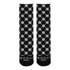 BOOJI ITALY 4 EVER $ LOGO PATTERN MEN'S BLACK SOCKS