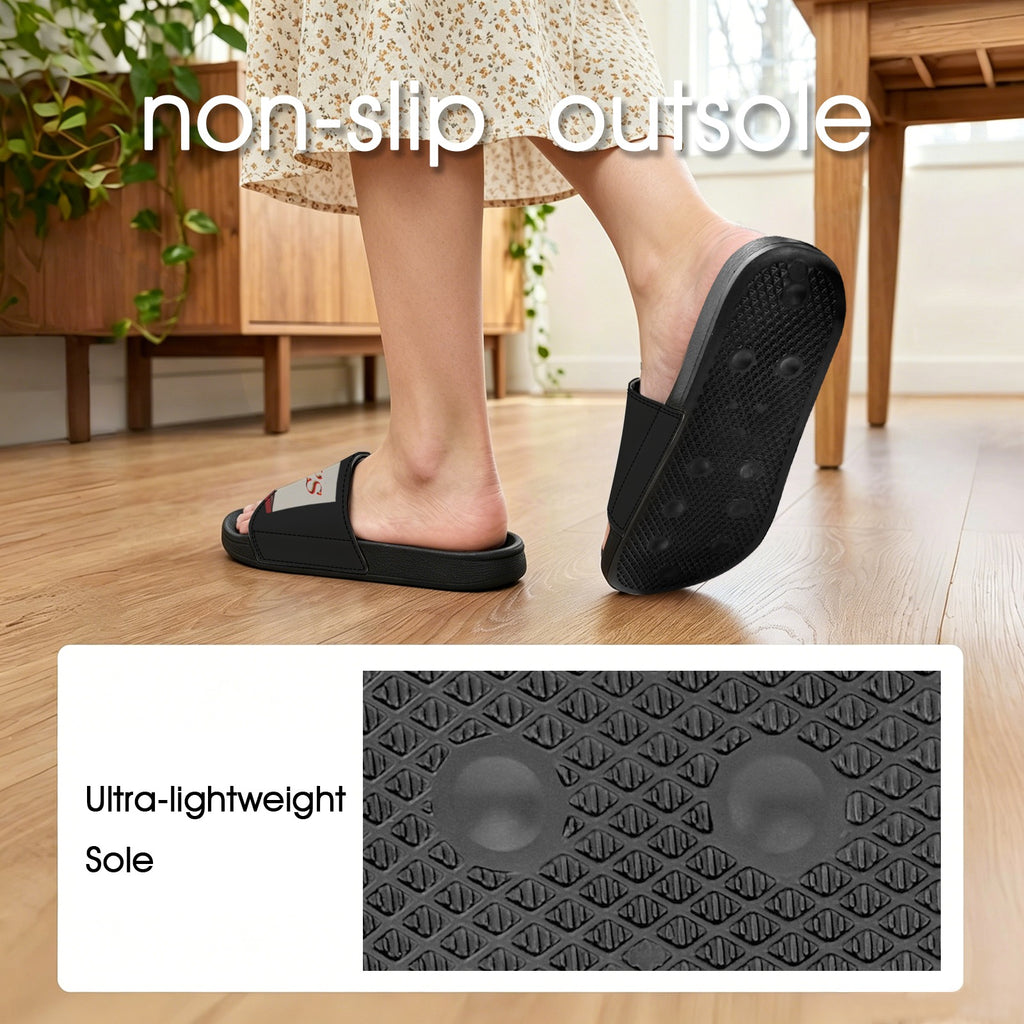 BOOJI ITALY ESCI'S COLLECTION WOMEN'S BLACK SOLE SLIDES