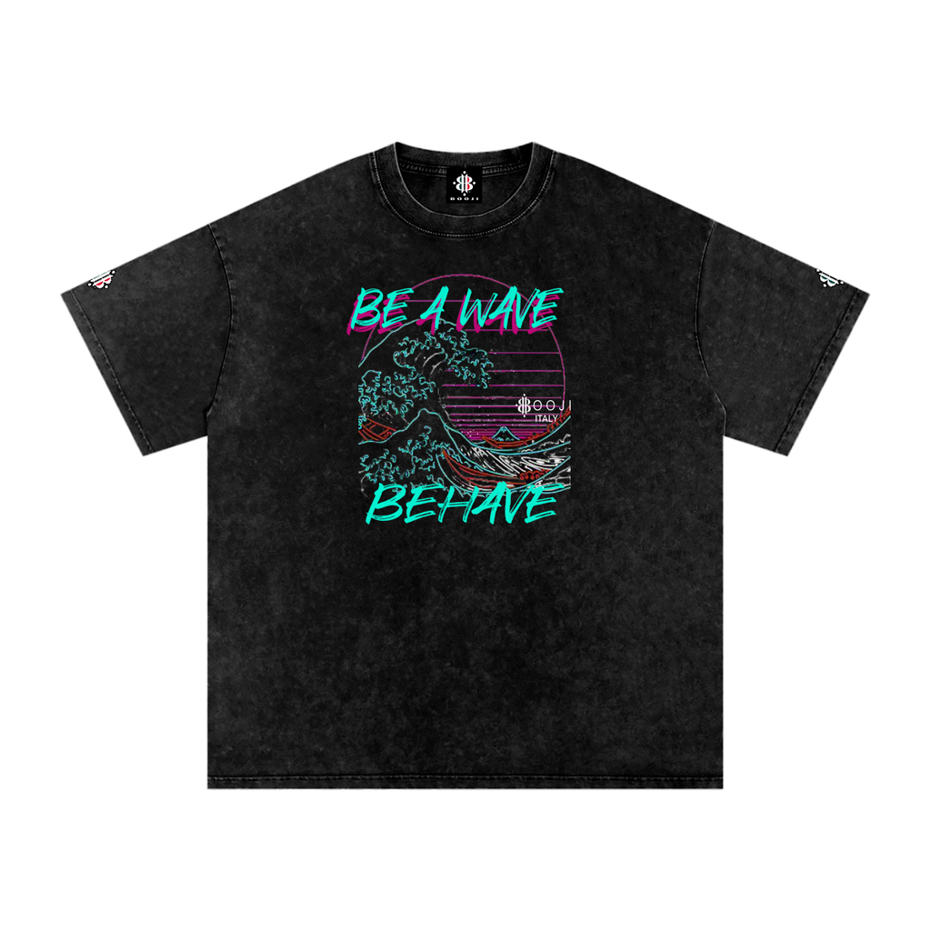 BOOJI ITALY BE A WAVE BEHAVE SNOW WASHED T-SHIRT