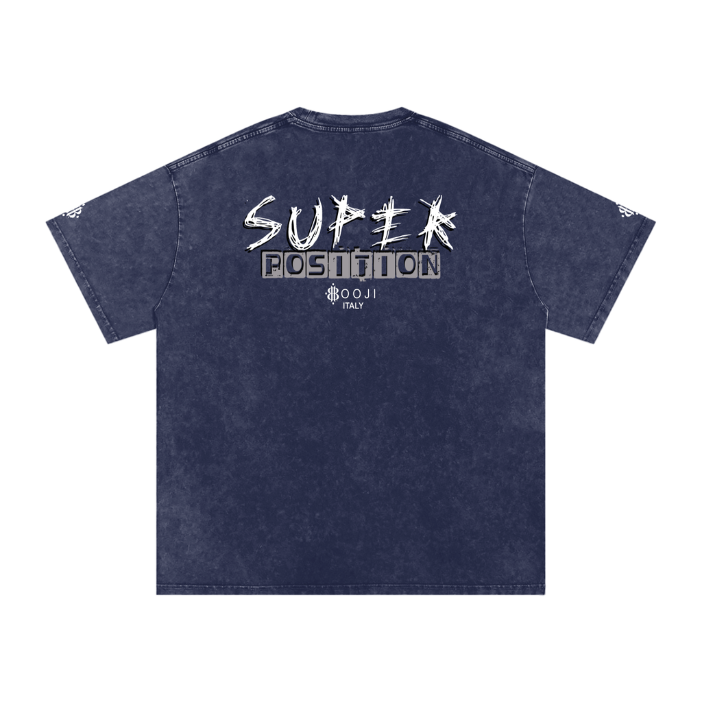 BOOJI ITALY SUPER POSITION COLLECTION RAZORS EDGE SNOW WASHED T-SHIRT