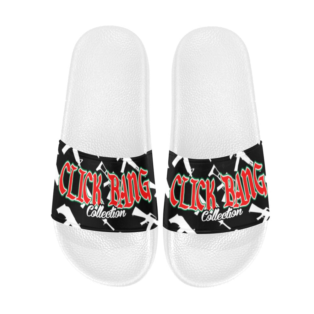 BOOJI ITALY CLICK BANG COLLECTION MEN'S WHITE SOLE SLIDES