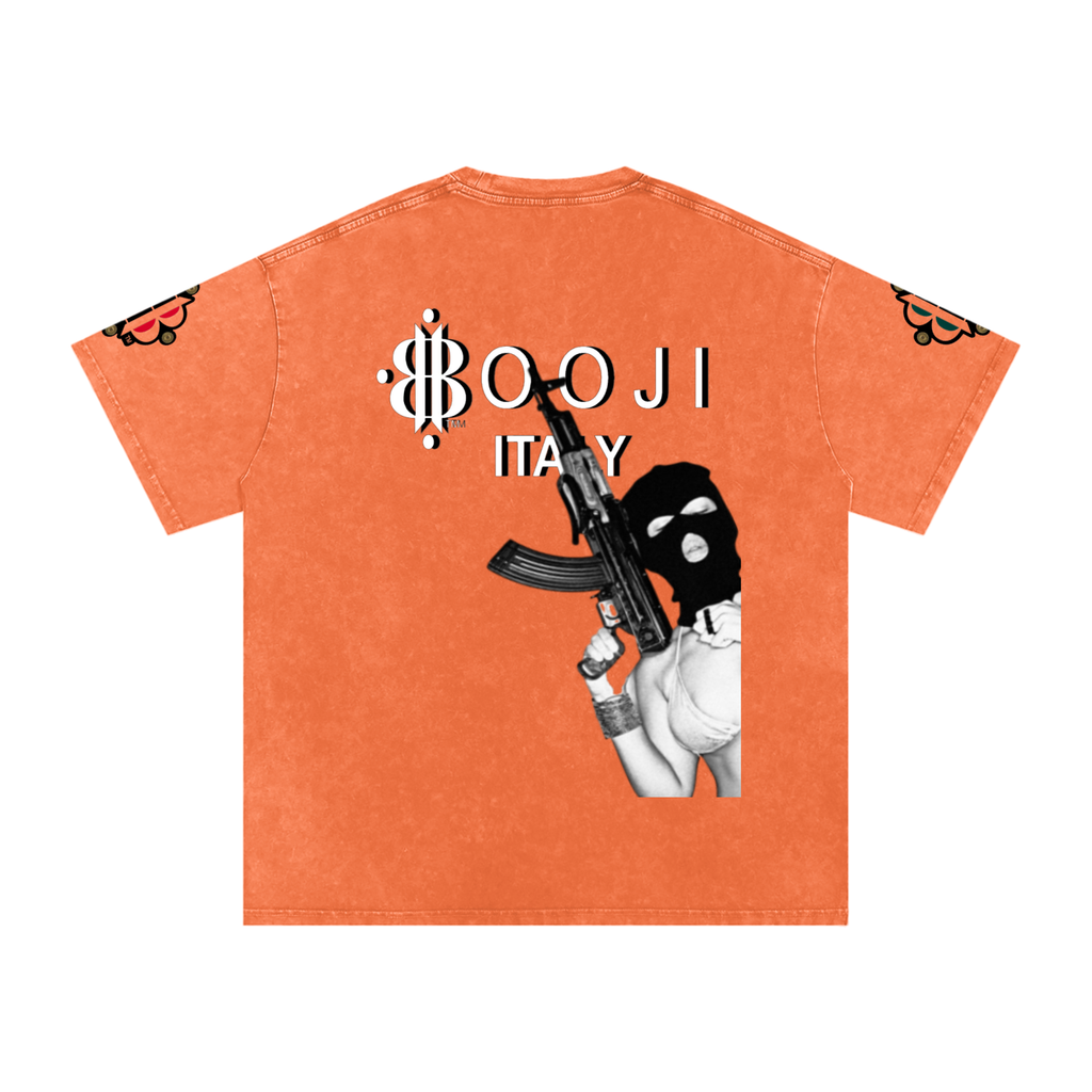 BOOJI ITALY "BITE THE BULLET" SNOW WASHED T-SHIRT