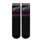 BOOJI ITALY WILD INFLUENCE COLLECTION WOMEN'S BLACK CREW SOCKS