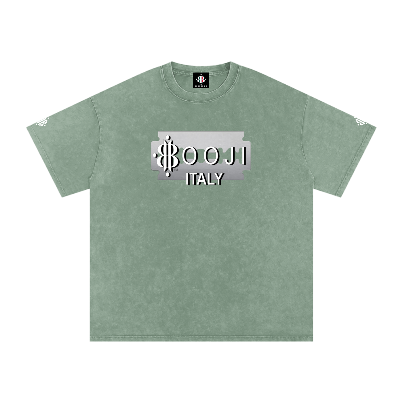 BOOJI ITALY SUPER POSITION COLLECTION RAZORS EDGE SNOW WASHED T-SHIRT