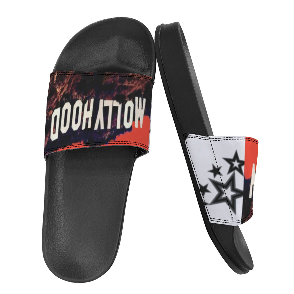 BOOJI ITALY MOLLYHOOD COLLECTION MEN'S BLACK SOLE SLIDES