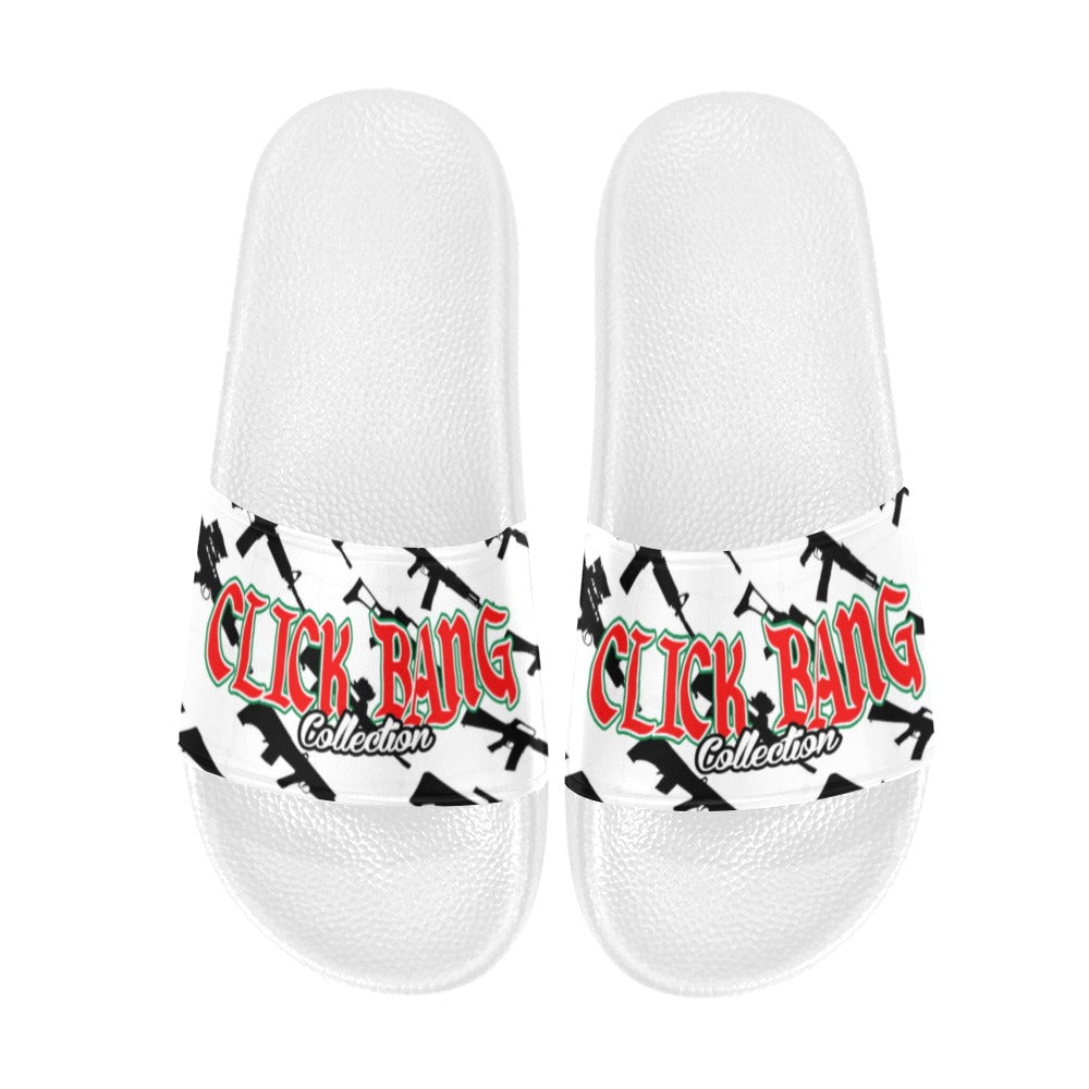 BOOJI ITALY CLICK BANG COLLECTION MEN'S WHITE SOLE SLIDES