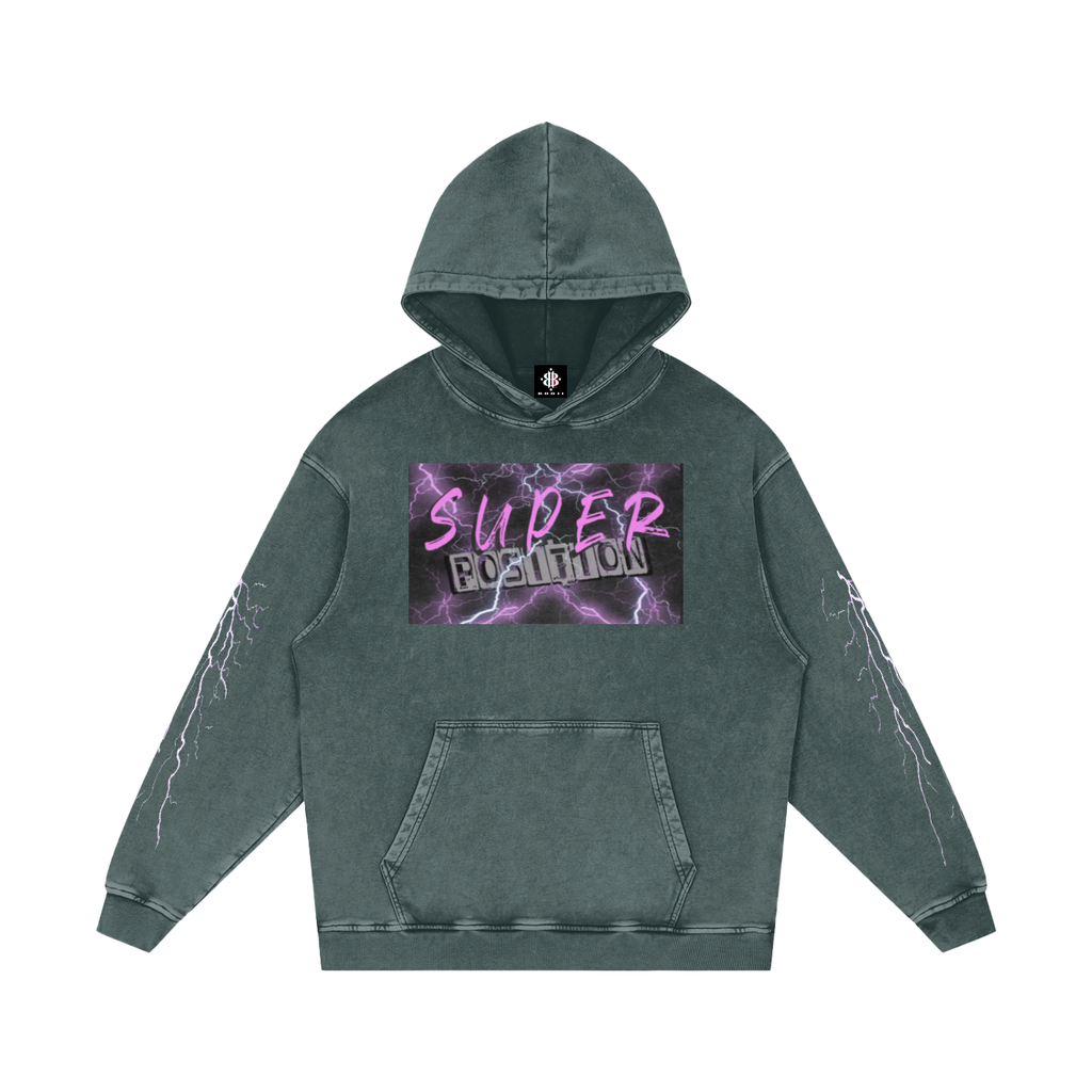 BOOJI ITALY SUPER POSITION COLLECTION MATRIX SNOW WASHED HOODIE