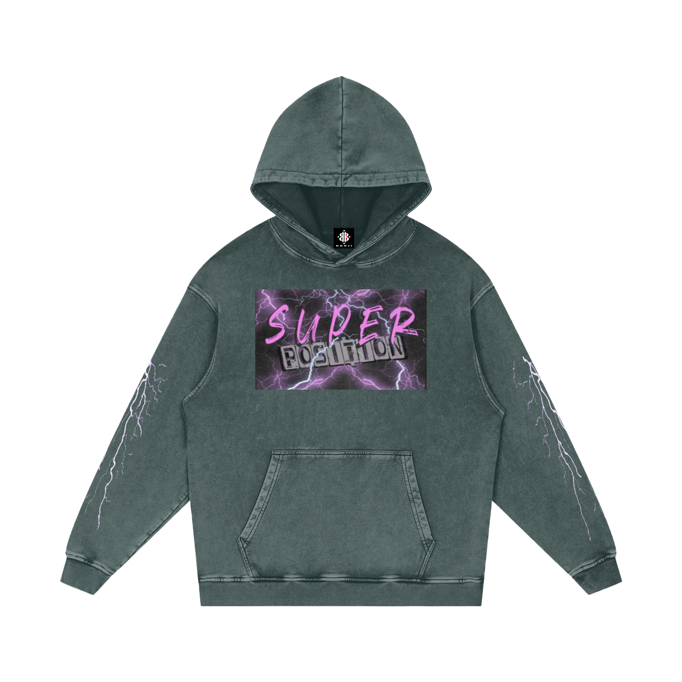 BOOJI ITALY SUPER POSITION COLLECTION MATRIX SNOW WASHED HOODIE