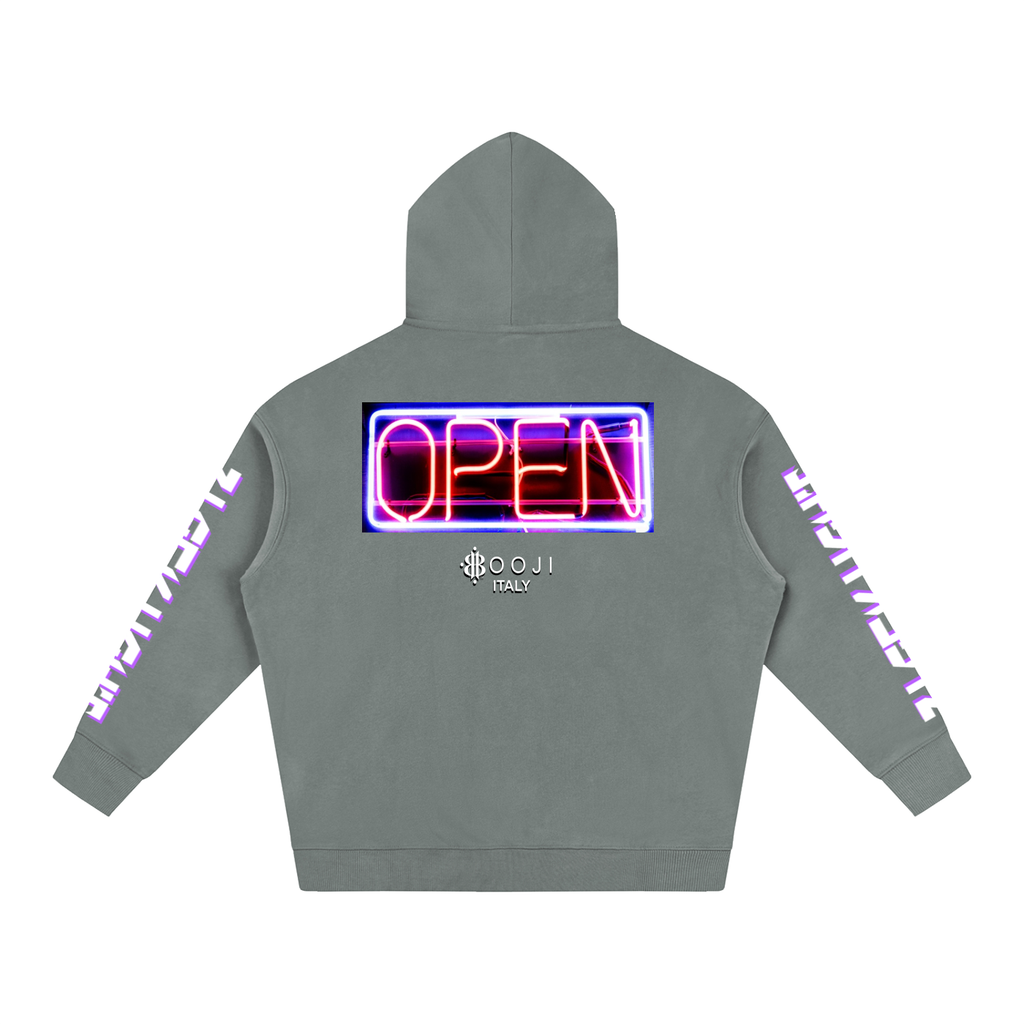 BOOJI ITALY OPEN SIGN COLLECTION COTTON  BLEND FLEECE HOODIE