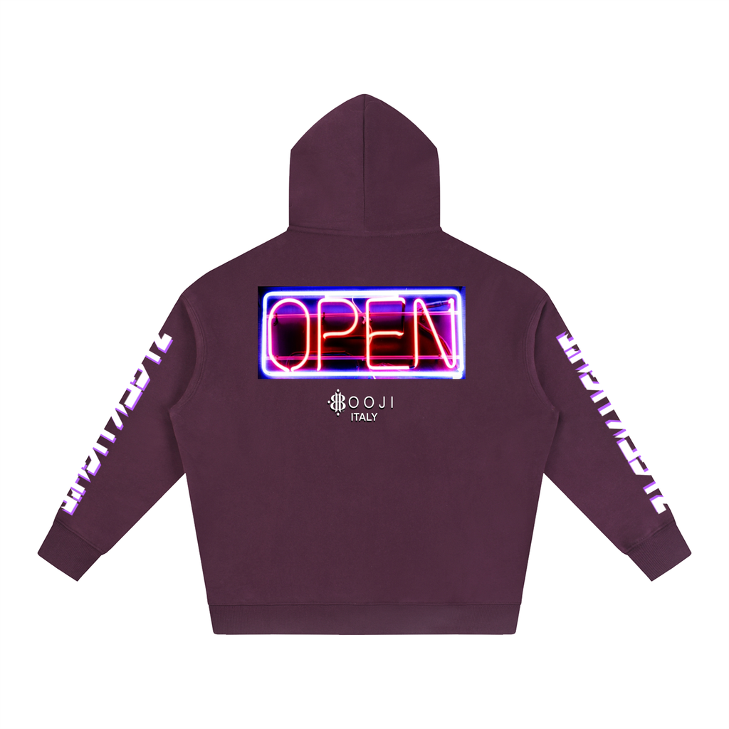 BOOJI ITALY OPEN SIGN COLLECTION COTTON  BLEND FLEECE HOODIE
