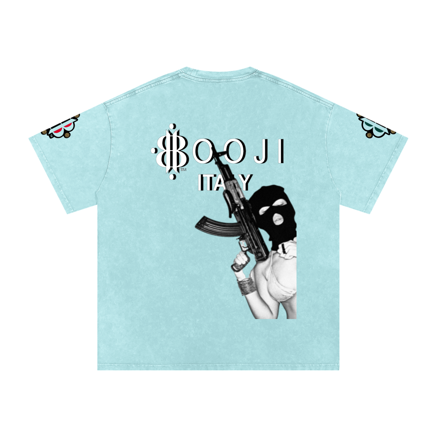 BOOJI ITALY "BITE THE BULLET" SNOW WASHED T-SHIRT