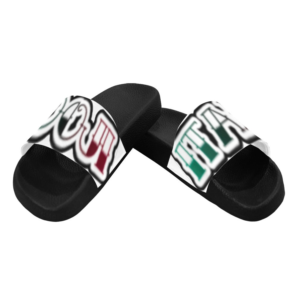 BOOJI TATTOO LOGO SLIDES Women's Slide Sandals(Model 057)