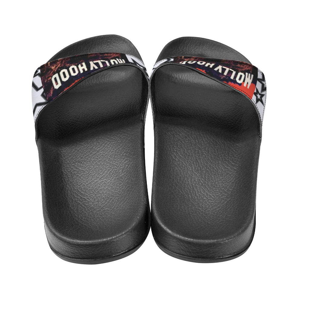 BOOJI ITALY MOLLYHOOD COLLECTION MEN'S BLACK SOLE SLIDES