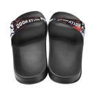 BOOJI ITALY MOLLYHOOD COLLECTION MEN'S BLACK SOLE SLIDES