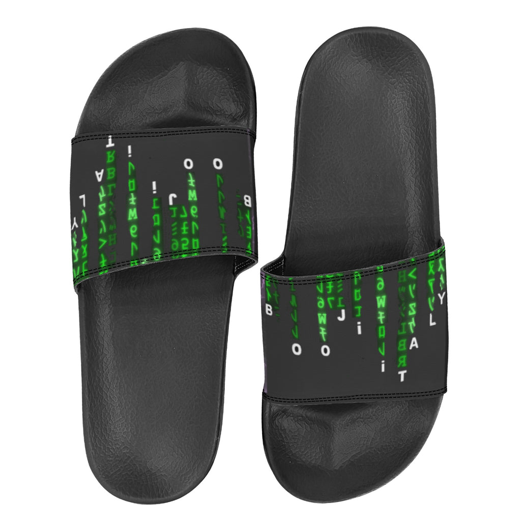 BOOJI ITALY SUPER POSITION MATRIX COLLECTION WOMEN'S BLACK SOLE SLIDES