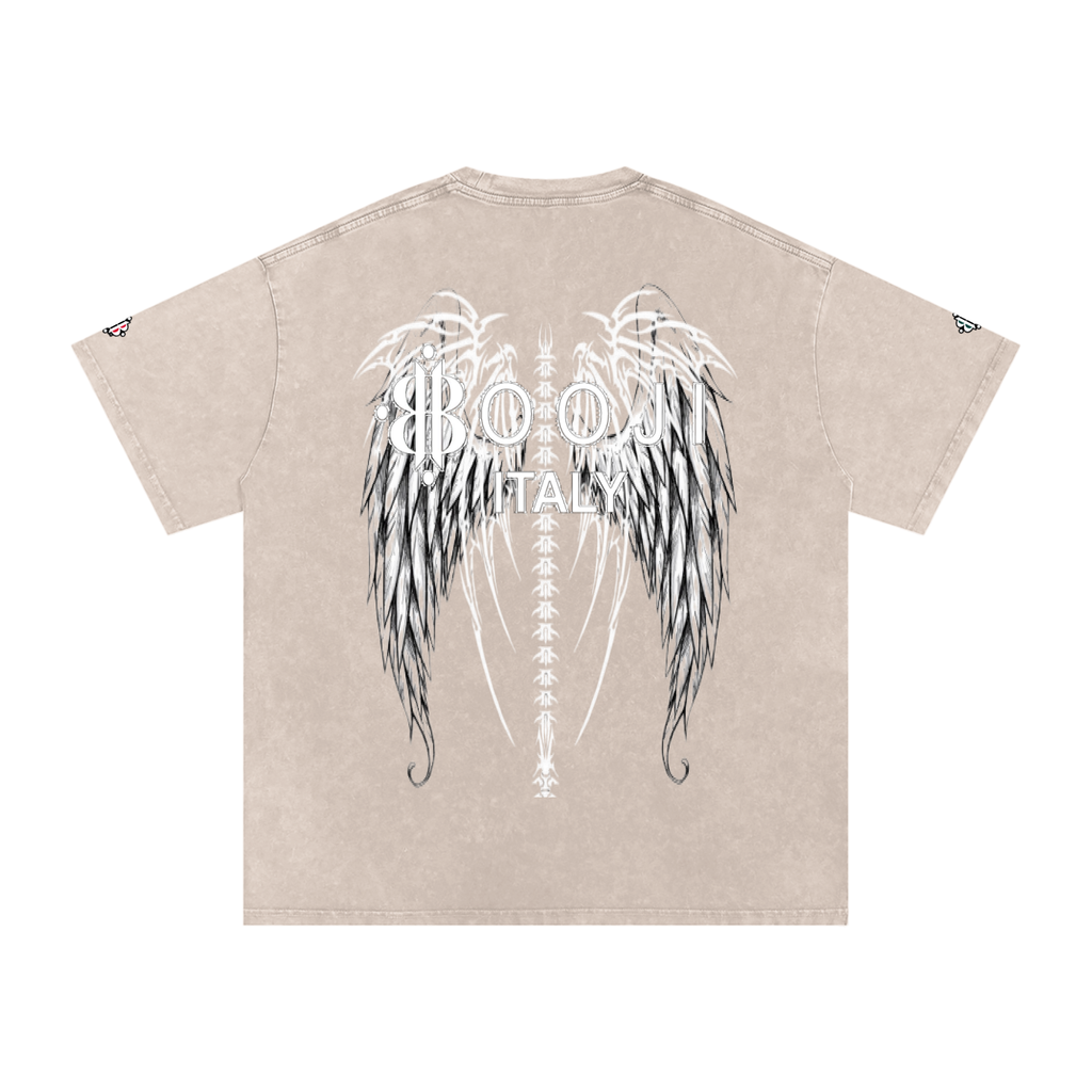 BOOJI ITALY "FLY DENIM MFR." SNOW WASHED T-SHIRT