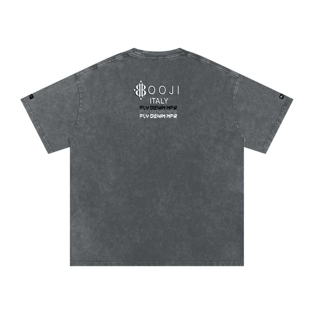 BOOJI ITALY "FLY DENIM MFR." SNOW WASHED T-SHIRT
