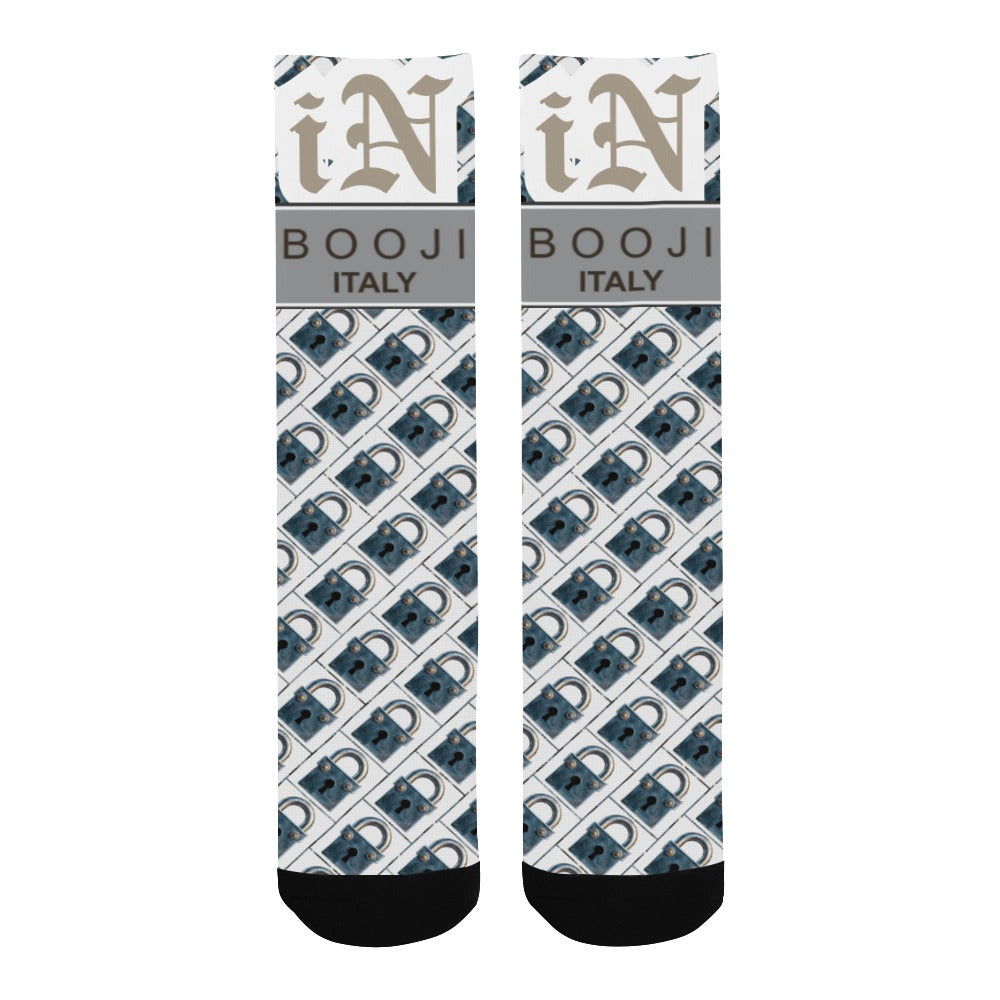 BOOJI ITALY LOCK IN MEN'S WHITE TUBE SOCKS BOOJI BEIGE