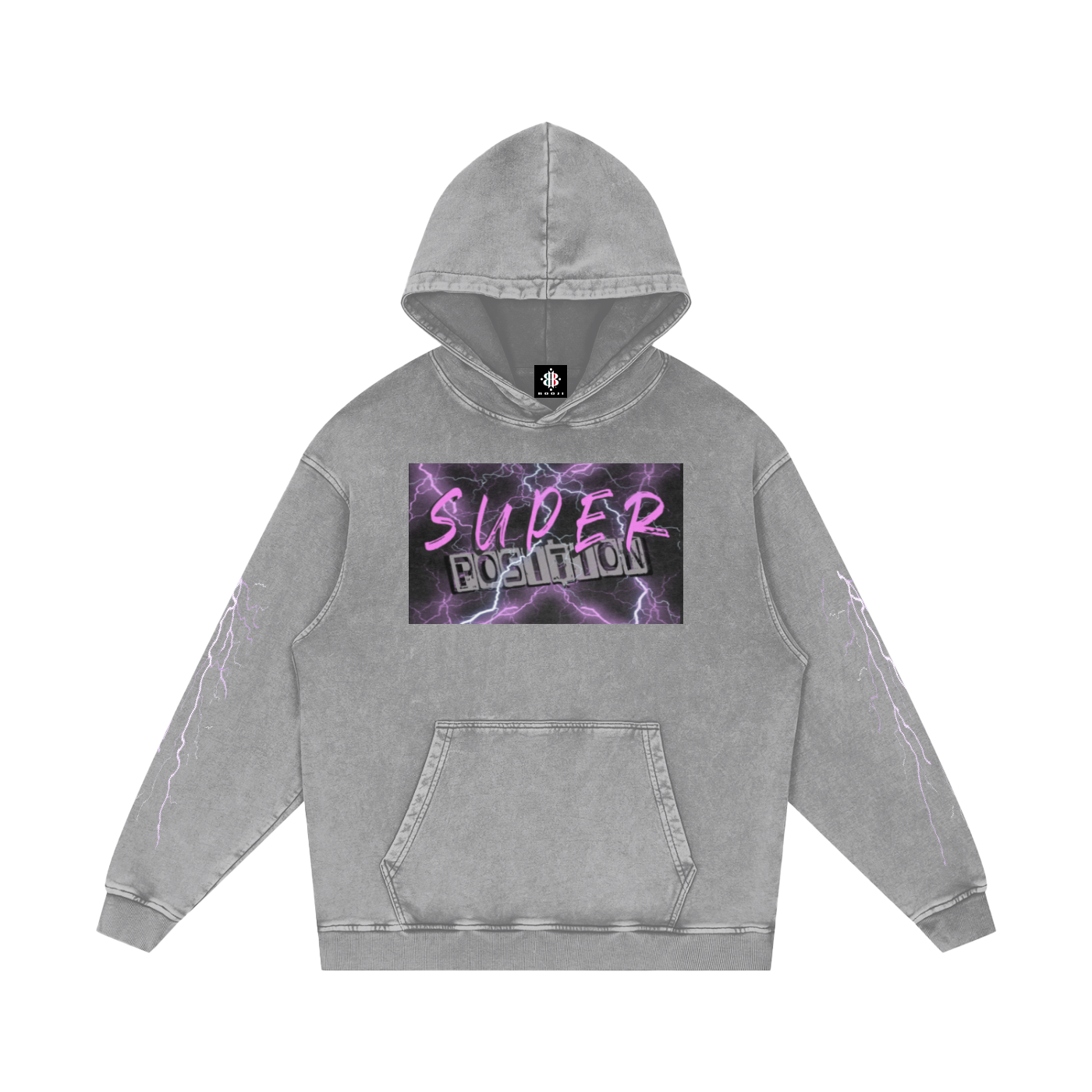 BOOJI ITALY SUPER POSITION COLLECTION MATRIX SNOW WASHED HOODIE