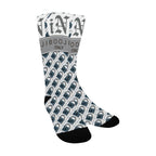 BOOJI ITALY LOCK IN COLLECTION IN GANGSTER GREY MEN'S WHITE TUBE SOCKS