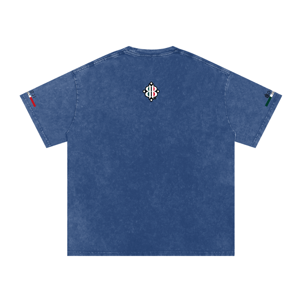 BOOJI ITALY ITALIAN FLAG 4 EVER $ LOGO SNOW WASHED T-SHIRT