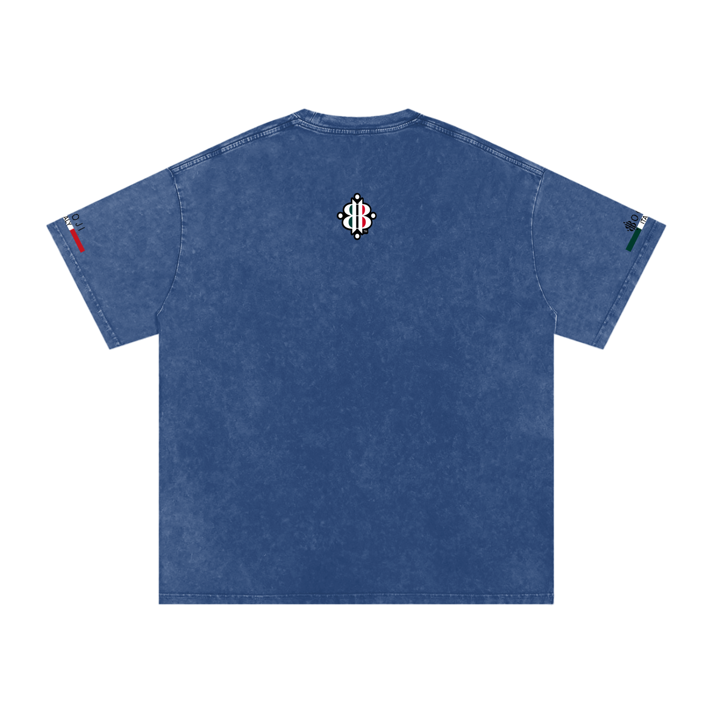 BOOJI ITALY ITALIAN FLAG 4 EVER $ LOGO SNOW WASHED T-SHIRT