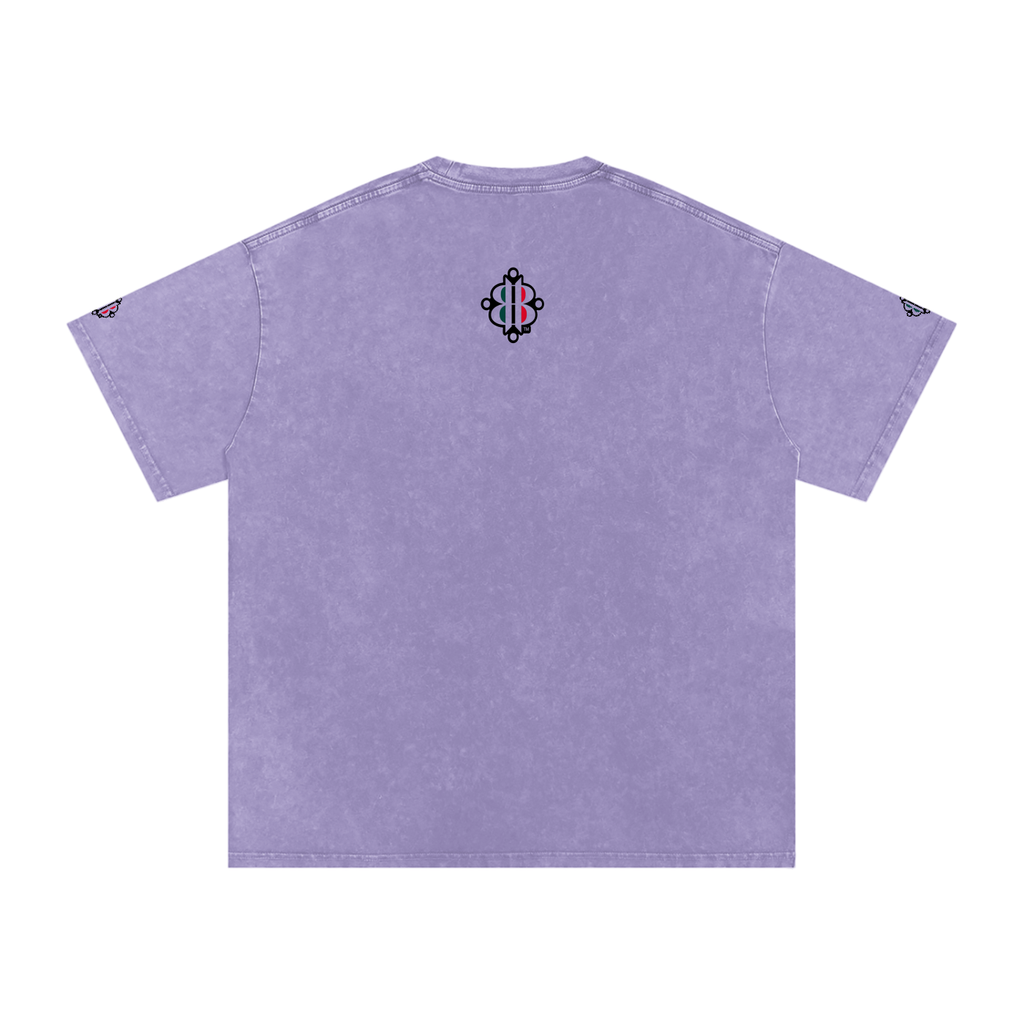 BOOJI ITALY 7 STARS 4 EVER $ LOGO SNOW WASHED T-SHIRT