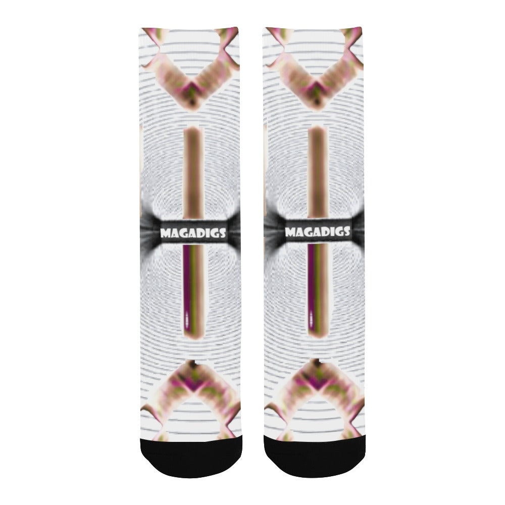 BOOJI ITALY ETA PRIMO LOGO BLACK TUBE SOCKS Men's Custom Socks
