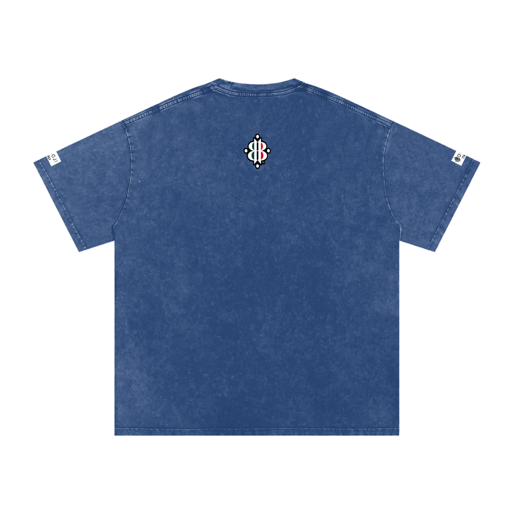 BOOJI ITALY ITALIAN FLAG BRAND LOGO SNOW WASHED T-SHIRT