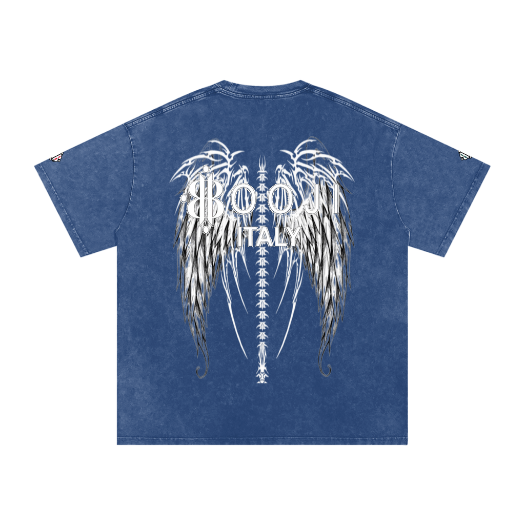 BOOJI ITALY "FLY DENIM MFR." SNOW WASHED T-SHIRT