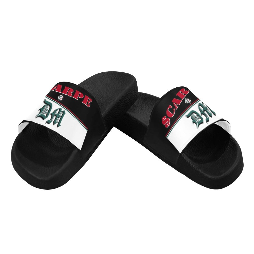 BOOJI ITALY SCARPE DM LOGO BLACK SOLE SLIDES Women's Slide Sandals(Model 057)