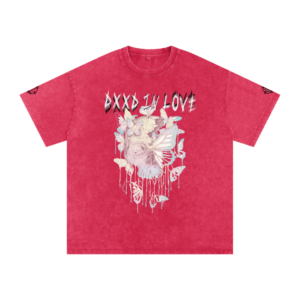 BOOJI ITALY "DXXD IN LOVE" LINE SNOW WASHED T-SHIRT