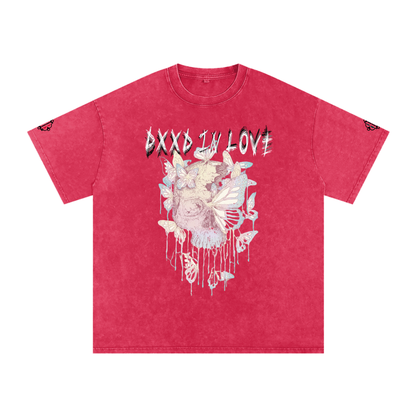 BOOJI ITALY "DXXD IN LOVE" LINE SNOW WASHED T-SHIRT