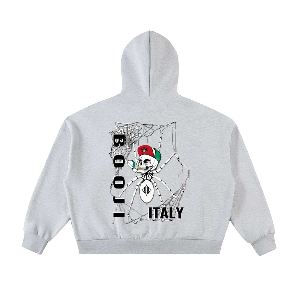 BOOJI ITALY MOLLYHOOD w/SPEEDY THA SPIDER FULL ZIP BOXY HOODIE