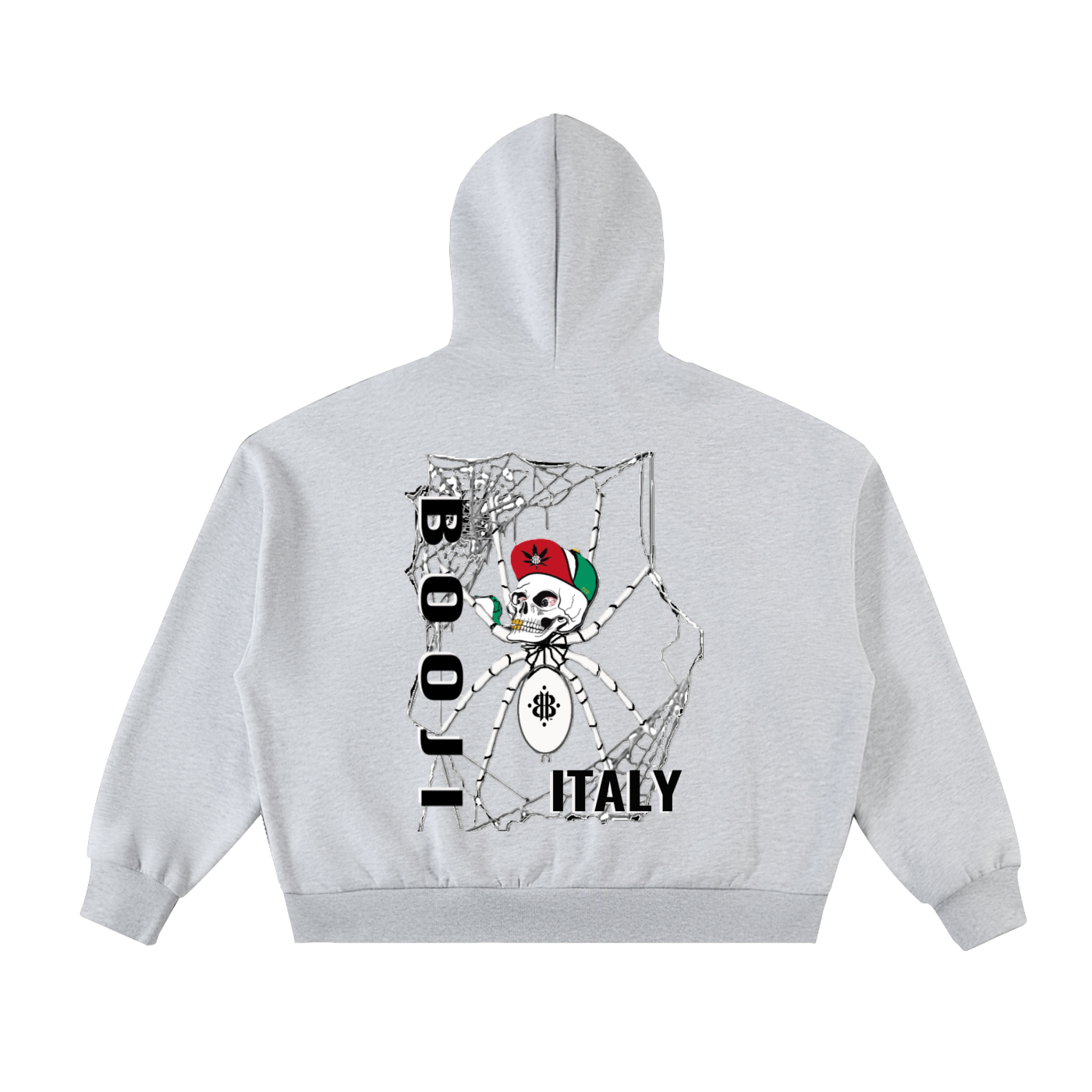 BOOJI ITALY MOLLYHOOD w/SPEEDY THA SPIDER FULL ZIP BOXY HOODIE