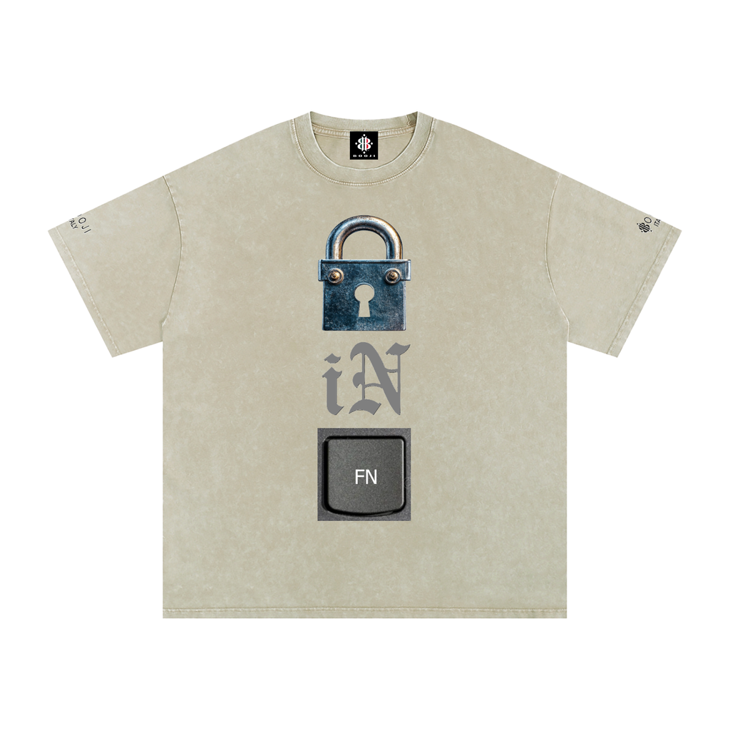 BOOJI ITALY LOCK IN COLLECTION SNOW WASHED T-SHIRT