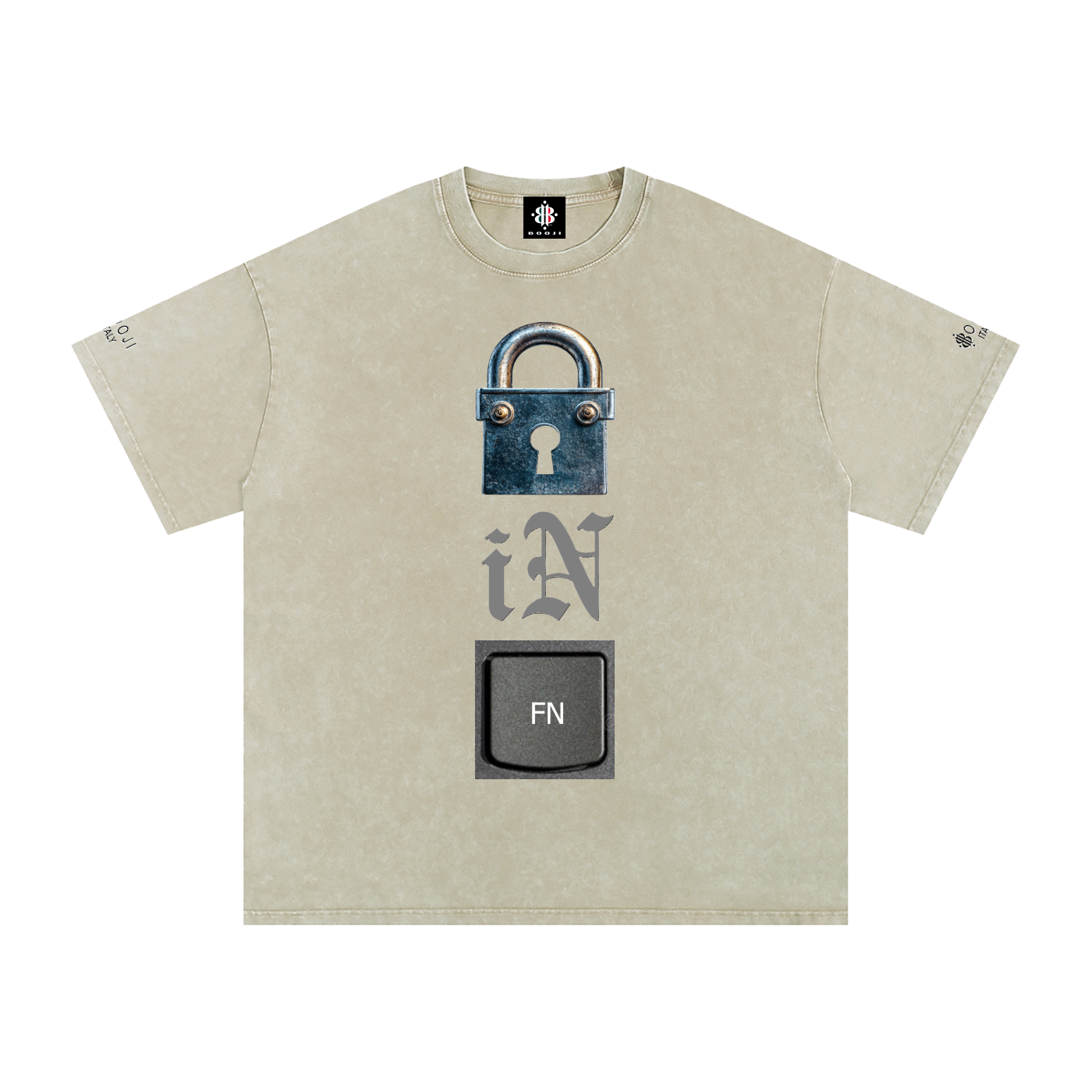 BOOJI ITALY LOCK IN COLLECTION SNOW WASHED T-SHIRT
