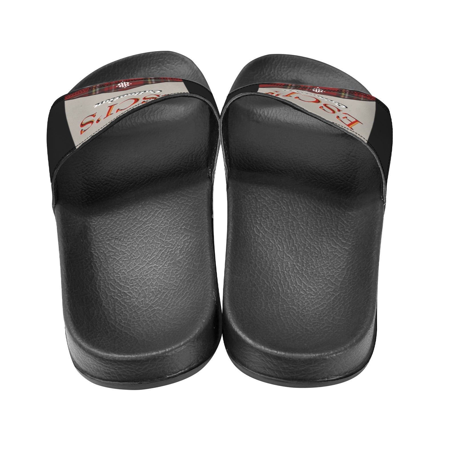 BOOJI ITALY ESCI'S COLLECTION LOGO MEN'S BLACK SOLE SLIDES