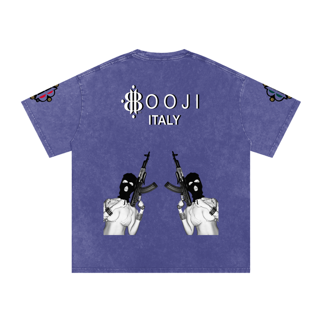 BOOJI ITALY BITE THA BULLET SNOW WASHED T-SHIRT
