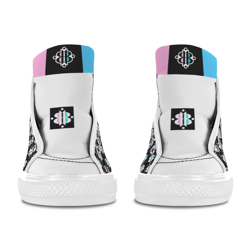 BOOJI ITALY 4-EVER $ LOGO INVERTED PATTERN HI-TOP MENS SNEAKS