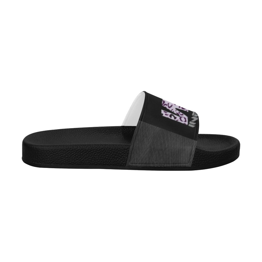 BOOJI ITALY WILD INFLUENCE BLACK PYTHON LOGO BLACK SOLE SLIDES