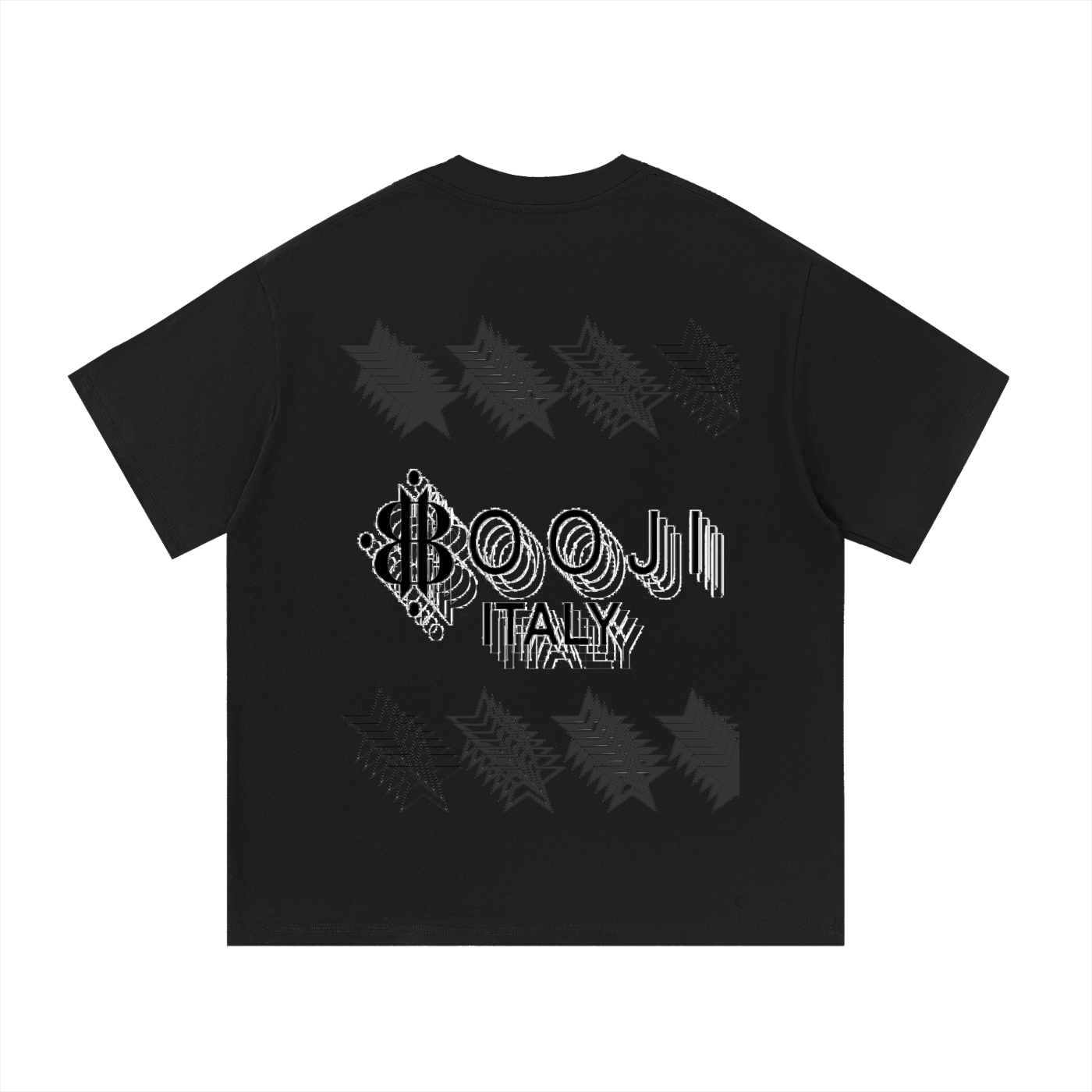 BOOJI ITALY STARS LOGO MULTIPLIED COTTON T-SHIRT