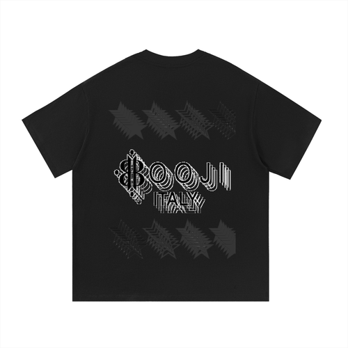 BOOJI ITALY 4 EVER $ LOGO MULTIPLIED STARS COTTON T-SHIRT