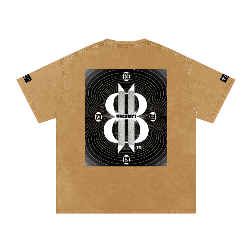 BOOJI ITALY MAGADIGS COLLECTION LOGO SNOW WASHED T-SHIRT
