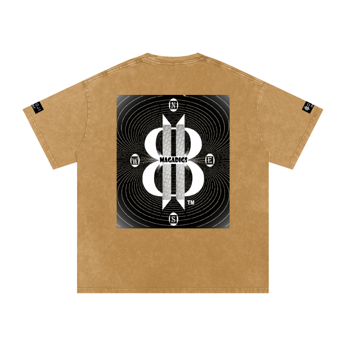 BOOJI ITALY MAGADIGS COLLECTION LOGO SNOW WASHED T-SHIRT