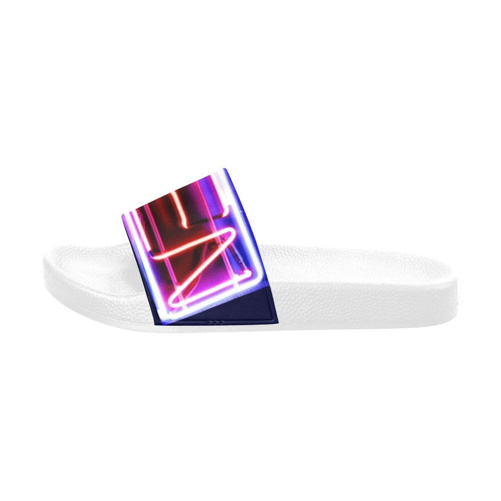 BOOJI ITALY OPEN SIGN COLLECTION DOUBLED MEN'S WHITE SOLE SLIDES
