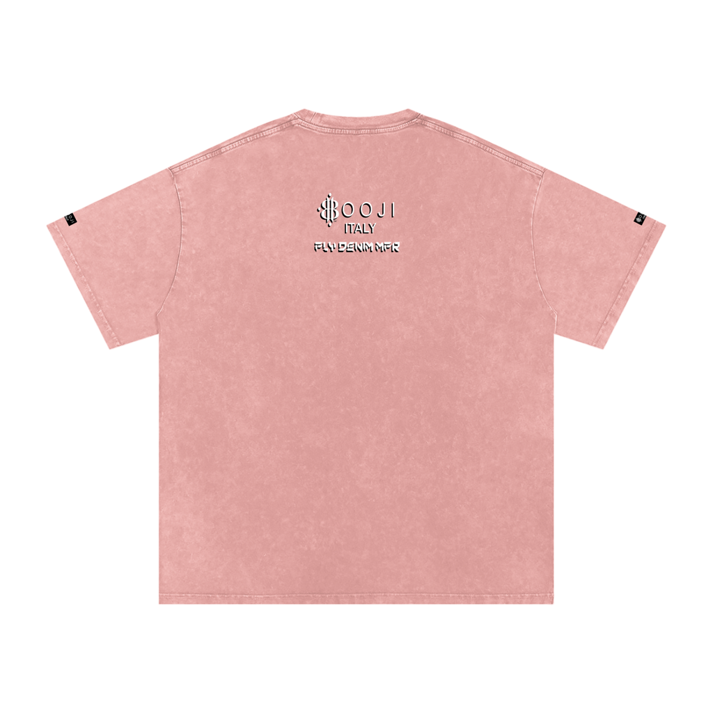 BOOJI ITALY "FLY DENIM MFR." SNOW WASHED T-SHIRT