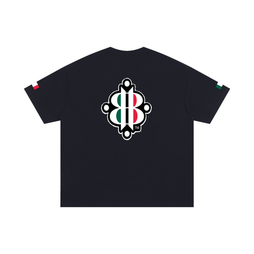 BOOJI ITALY 4 EVER $ LOGO IN ITALIAN FLAG COLORS COTTON T-SHIRT
