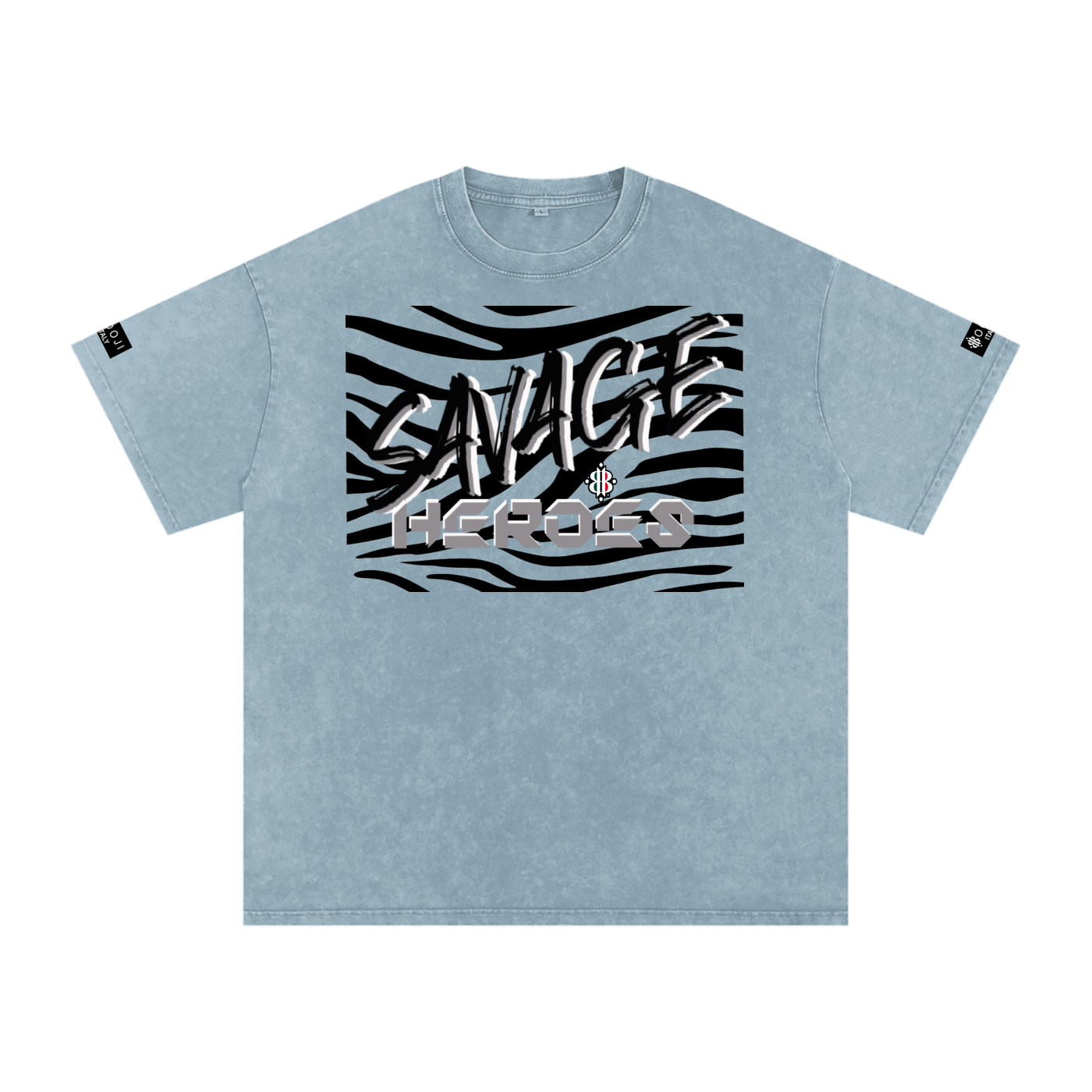 BOOJI ITALY "SAVAGE HEROES" SNOW WASHED T-SHIRT