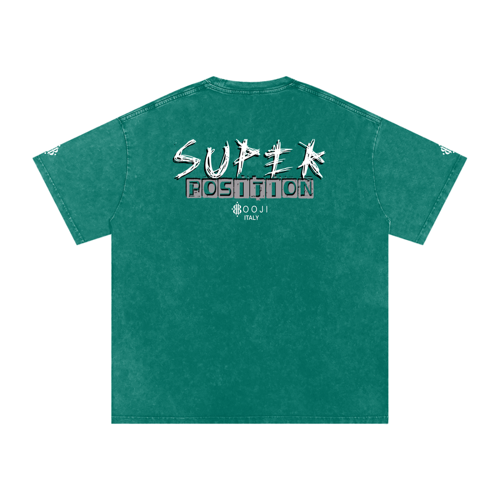 BOOJI ITALY SUPER POSITION COLLECTION RAZORS EDGE SNOW WASHED T-SHIRT